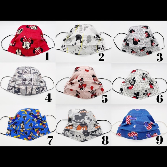 ADULT Disney MICKEY MOUSE / MINNIE MOUSE Face Mask - Picture 1 of 16